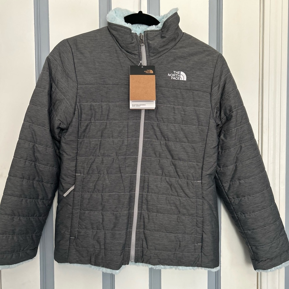 The North Face Kids Gray/Light Blue Jacket 14/16 L